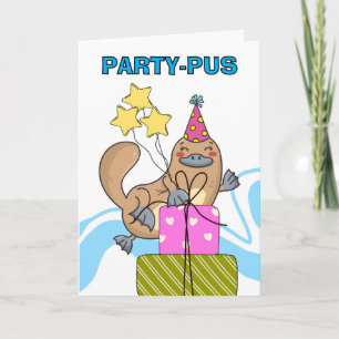 Niedlich Funny Platypus Geburtstagspartypus Karte