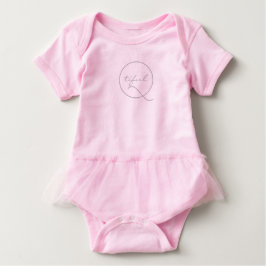 Niedlich Funny "Qtiful" Süsse Baby Tutu Body Anzug T-shirt