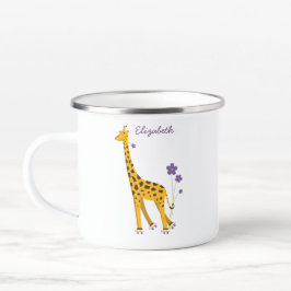 Niedlich Funny Skaten Cartoon Giraffe Girlaname Reisebecher