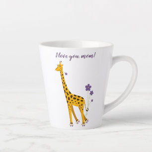 Niedlich Funny Skaten Cartoon Giraffe Liebe Mama Milchtasse
