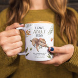 Niedlich Funny Sloth 'I can't Adult Today' Kaffeetasse<br><div class="desc">Niedliche Funny Sloth Coffee Tasse. Das Design zeichnet sich durch eine schlampige Wasserfarbenschleife aus,  tropisches botanisches Blattwerk und das lustige Zitat "Ich kann heute nicht erwachsen sein - und morgen sieht auch nicht gut aus". Fügen Sie einfach den Namen hinzu.</div>