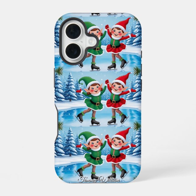 Niedlich Funny Spaß Trendy Modern Frohe Weihnachte iPhone 16 Hülle (Rückseite)