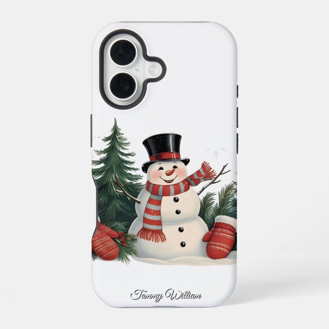 Niedlich Funny Spaß Trendy Modern Frohe Weihnachte iPhone 16 Hülle (Rückseite)