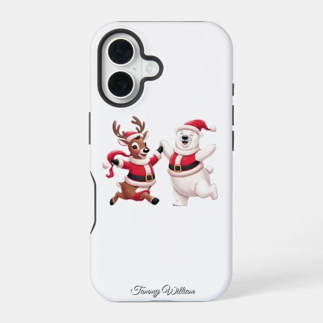 Niedlich Funny Spaß Trendy Modern Frohe Weihnachte iPhone 16 Hülle (Rückseite)