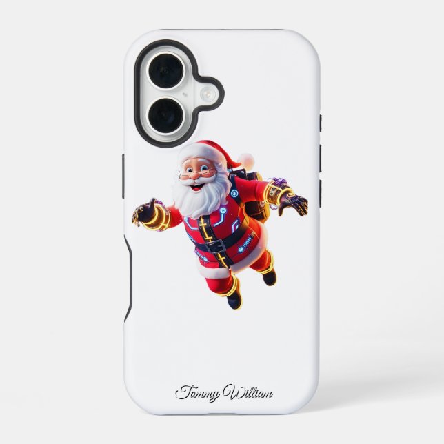 Niedlich Funny Spaß Trendy Modern Frohe Weihnachte iPhone 16 Hülle (Rückseite)