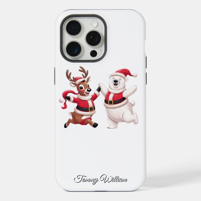 Niedlich Funny Spaß Trendy Modern Frohe Weihnachte iPhone Hülle (Rückseite)