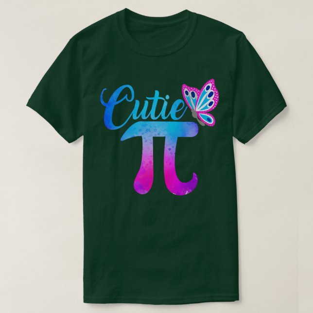 Niedlich Funny Süsse Pi Math Pie Butterfly Mathe P T-Shirt (Design vorne)