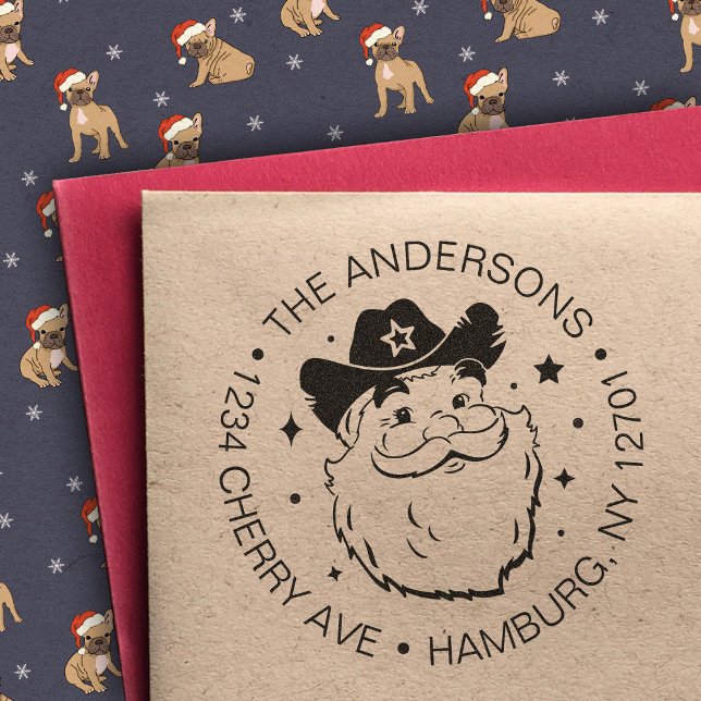 Niedlich Funny Texas Cowboy Weihnachtsfeiern Gummistempel (Von Creator hochgeladen)