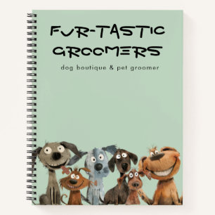 Niedlich Funny Watercolor Dog Groomer Boutique Bla Notizbuch