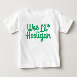 Niedlich Funny Wee Lil Hooligan St Patrick's Day Baby T-shirt