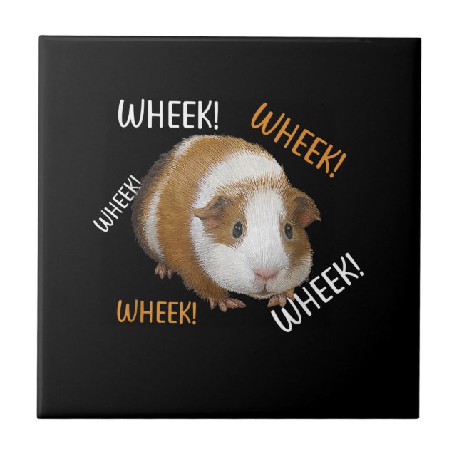Niedlich & Funny Wheel - Guinea Pig Owner Cavy Lov Fliese (Vorderseite)