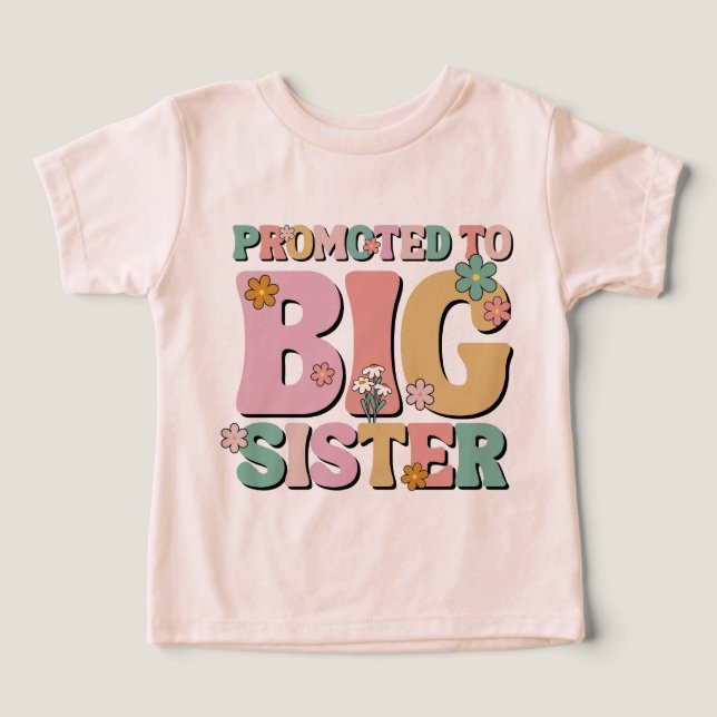 Niedlich für große Schwester Vintage Blume (Design Vorderseite)