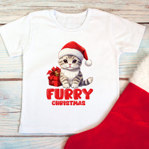 Niedlich Furry Christmas Baby T-shirt