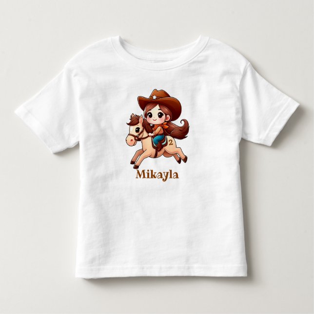 Niedlich Future Cowgirl Kleinkind T-shirt (Vorderseite)