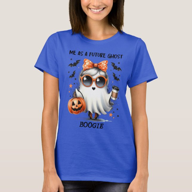Niedlich Future Ghost Halloween T - Shirt (Vorderseite)
