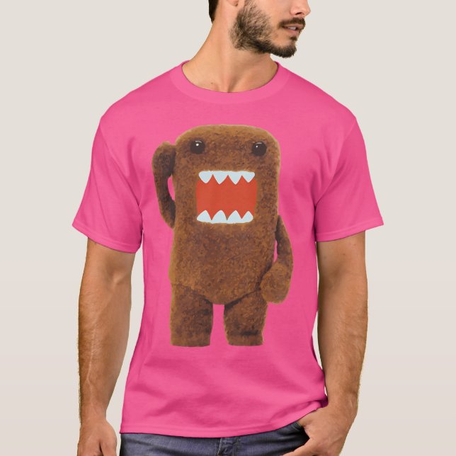 Niedlich Fuzzy Domo Kun T-Shirt (Vorderseite)
