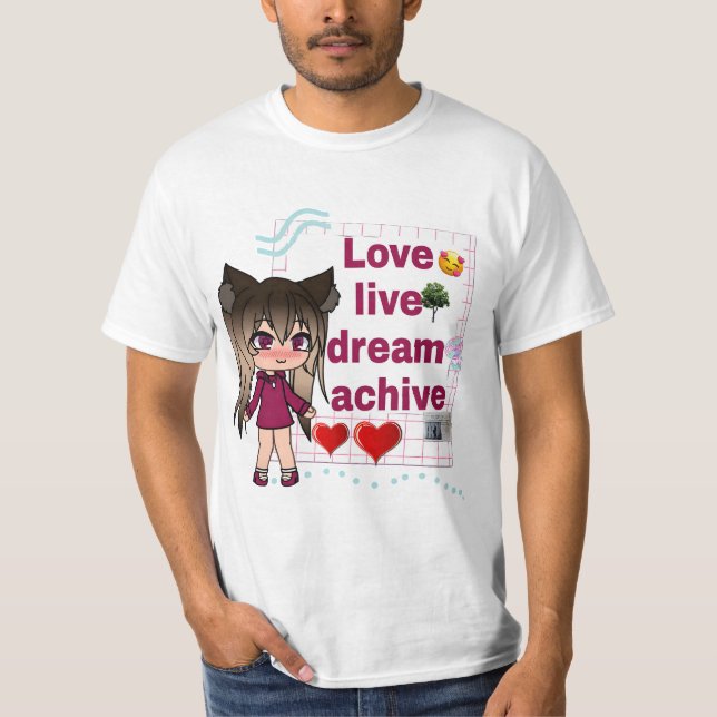 Niedlich Gacha Girl Liebe T-Shirt (Vorderseite)