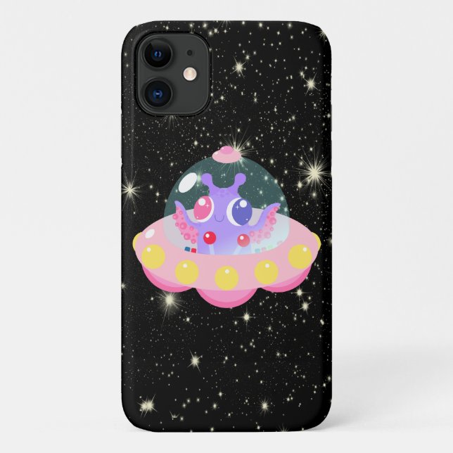 Niedlich Galaxy Alien WeltraumUFO Case-Mate iPhone Hülle (Rückseite)