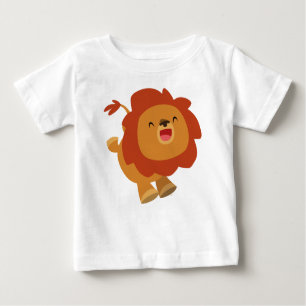 Niedlich Gamboling Cartoon Lion Baby T - Shirt