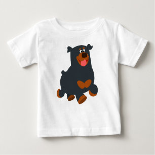 Niedlich Gamboling Cartoon Rottweiler Baby T - Shi Baby T-shirt