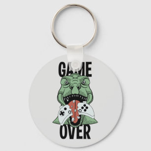 Niedlich Game Over T-Rex Dinosaur Video Gamers' Schlüsselanhänger