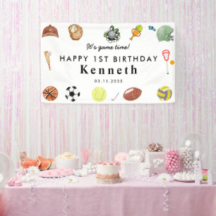 Niedlich Game Time Sports Balls Kindergeburtstag W Banner