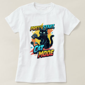 Niedlich Gamer Cat | Funny Feline Streamer Kitty T-Shirt