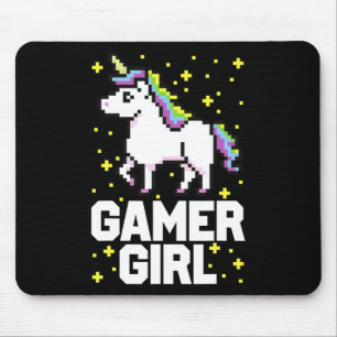 Niedlich Gamer Girl Galaxy Rainbow Unicorn Videosp Mousepad