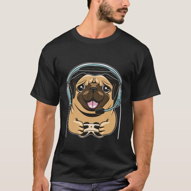 Niedlich Gaming Dog Video Game PC Video Game Game T-Shirt (Vorderseite)