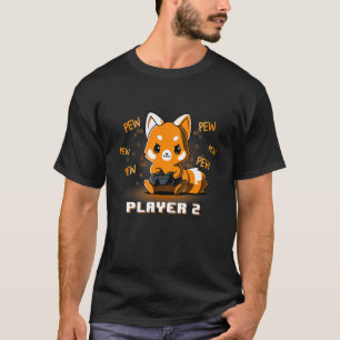 Niedlich Gaming Red Panda Pew Video Game Computer T-Shirt