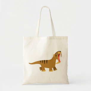 Niedlich Gaping Mouth Cartoon Thylacosmilus Bag Tragetasche