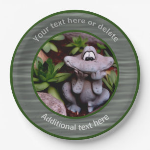 Niedlich Garden Frosch Personalisiertes Party Pappteller