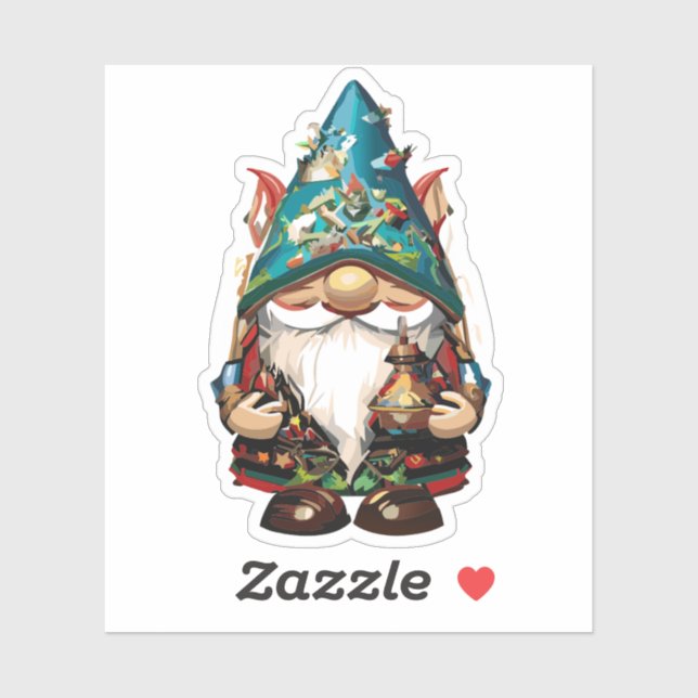 Niedlich Garden Gnome Sticker (Blatt)