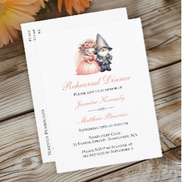 Niedlich Garden Gnome Summer Just Married Wedding Ankündigungspostkarte