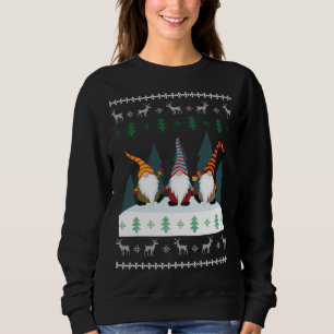 Niedlich Garden Gnomes Xmas Elf Ugly Weihnachten Sweatshirt