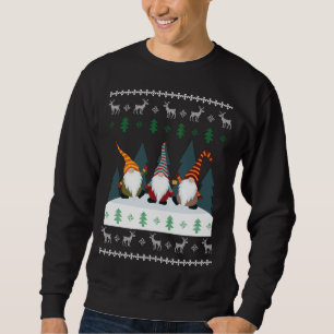 Niedlich Garden Gnomes Xmas Elf Ugly Weihnachten Sweatshirt