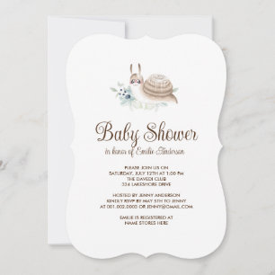 Niedlich Garden Snail Cinnamon Bun Party Einladung