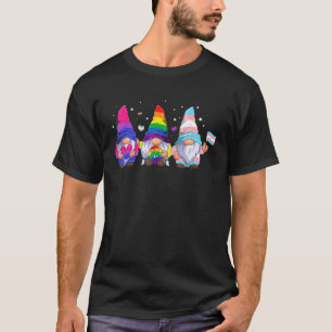 Niedlich Gay Bisexuelle Transsexuelle Gnomes Lgbtq T-Shirt