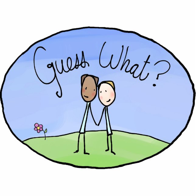 Niedlich Gay Couple raten was Fotoskulptur Ornament (Vorne)