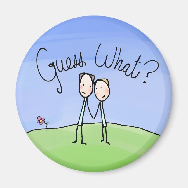 Niedlich Gay Couple raten was Magnet (Vorne)