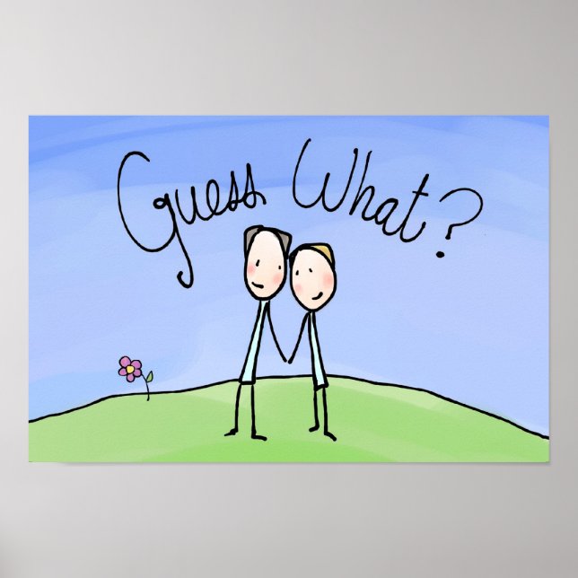 Niedlich Gay Couple raten was Poster (Vorne)