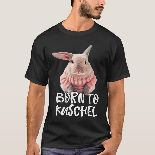 Niedlich Geboren für den Ski-Kaninchen-Kaninchen-W T-Shirt (Vorderseite)