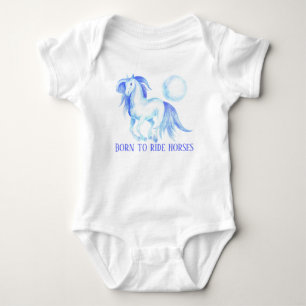 niedlich geboren zu reiten Baby Bodysuit Strampler
