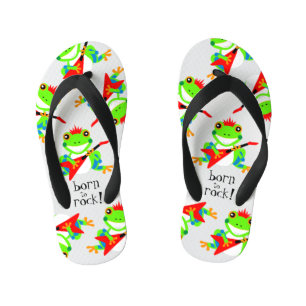 Niedlich Geboren zu Rock Tree Frogs mit Red Guitar Kinderbadesandalen