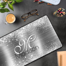 Niedlich gebürstetes Silbersilber-Imitat Glitzer M