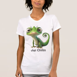 Niedlich Gecko in Pocket - Nur Chillins Lizard-T-S T-Shirt