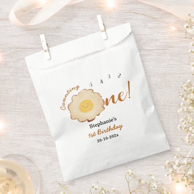 Niedlich gefrorenes Ei 1. Geburtstag Geschenktütchen (Ausgeschnitten)