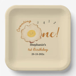 Niedlich gefrorenes Ei 1. Geburtstag Pappteller