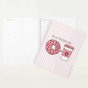 Niedlich gehen wir zusammen wie Donuts & Coffee Va Planer