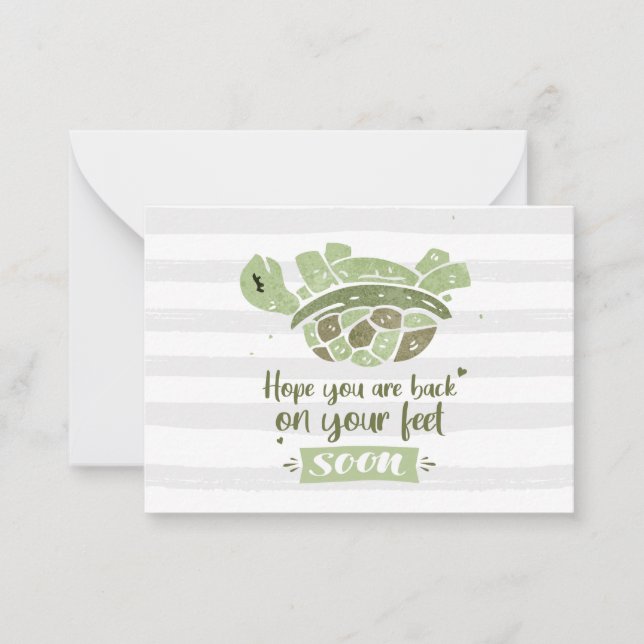 Niedlich geht es bald gut und hofft, dass ihr wied mitteilungskarte (Vorderseite)